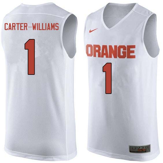 Men #1 Michael Carter-Williams Syracuse White College Basketball Jerseys Sale-White